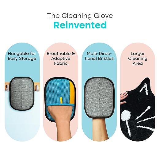 Uproot Cleaner Pro Pet Hair Remover &amp Electrostatic Pet Hair Removal Glove for Cats &amp Dogs: Special Multi Fabric Edge Tool for Non-Knit Surfaces Furniture Clothes &amp Car Upholstery – Gets