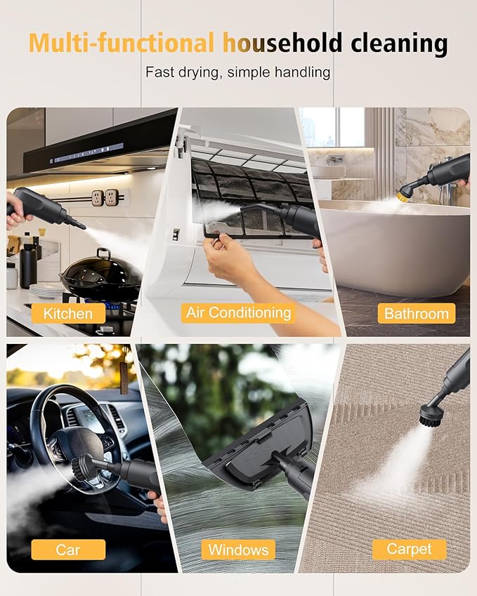 Steam cleaner for home2500w Steamer for cleaning high pressure steam 3-Speed Adjustable Handle steam cleaner for CarHome kitchens