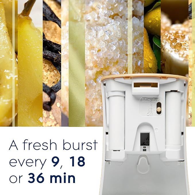 Glade Automatic Spray Refill Air Freshener for Home and Bathroom Sparkling Pear 6.2 Oz 2 Count