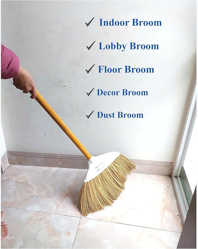 Traditional Vietnamese Handmade Broom Durable Perfect for Home use or as a Unique Wedding Gift 42 inches Long.