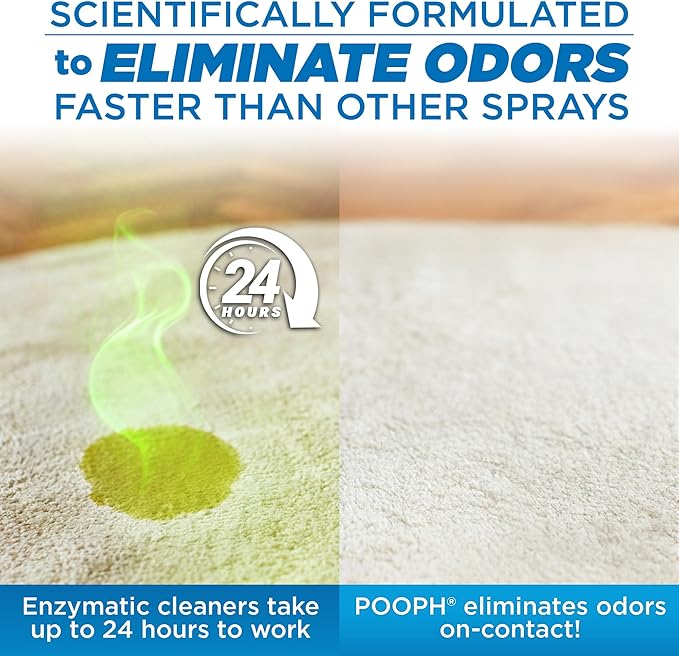 Pooph Pet Odor Eliminator &amp Pooph Laundry Additive - 2-32oz Bottles - Eliminates Odors at the Molecular Level Dogs Cats Freshener Eliminator Urine Poop Pee Deodorizer Puppy Fresh Clean