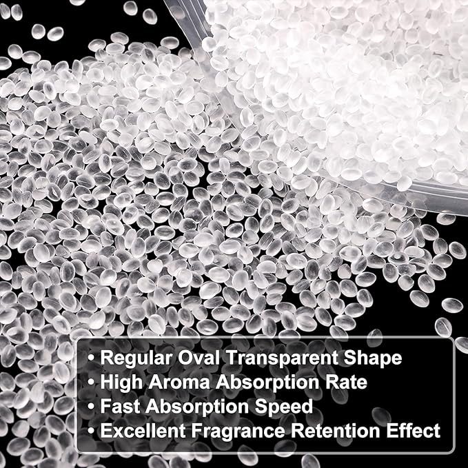 Elsjoy 5 Lb Unscented Aroma Beads for Car Freshies Car Air Freshener Unscented Freshie Beads DIY Homemade Natural Freshener Bulk Freshie Supplies