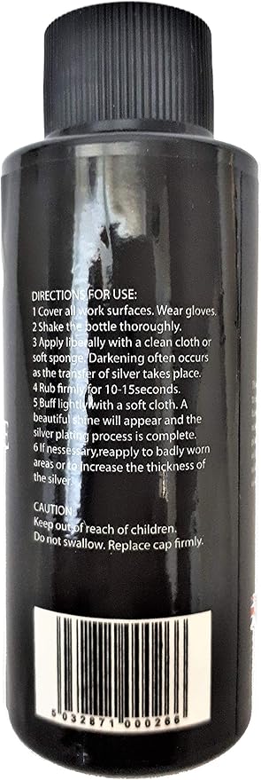 Nushine Silver Maintenance Solution 1.7 Oz - contains pure silver (Perfect for sightly worn silver)