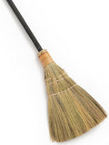 Vietnamese Straw Soft Black Broom for Cleaning with Long Handle Broom- Broom Decorative 9.45'' Width 45.28 Length