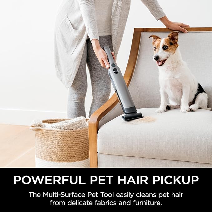 Shark WV201 WANDVAC Handheld Vacuum Lightweight at 1.4 Pounds with Powerful Suction Charging Dock Single Touch Empty and Detachable Dust CupGraphite Slate