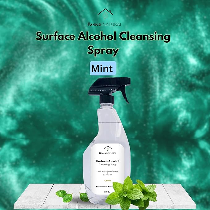 Surface Alcohol Cleansing Spray 20 Fl Oz Citrus Essential Oil 70% Ethyl Alcohol (Citrus)