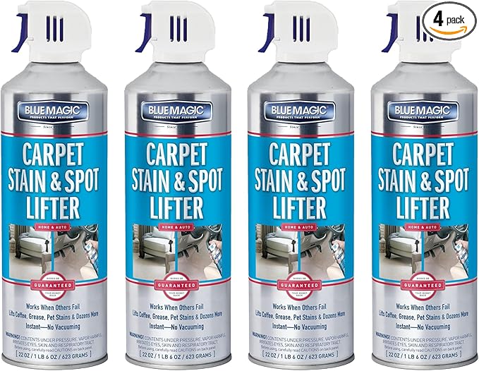 Blue Magic Carpet Stain &amp Spot Lifter - 22 oz. Aerosol Can (Pack of 4)