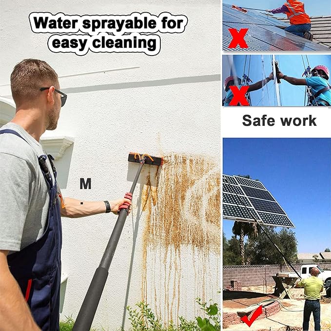 20-39FT Window Cleaning Pole Water Fed Telescopic Brush Window Cleaner Kit Extendable Solar Panel Washing Equipment Cleaning Conservatory24FT/7.2M