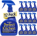 HOPE'S Perfect Kitchen Cleaner Spray - 32 Oz No-Residue All Purpose Cleaning Spray - Multisurface Degreaser for Counters Stoves Microwaves and More - Pet and Home Safe - Pack of 12
