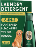 Pet Hair Remover for Laundry 6-in-1 Dog Laundry Detergent Concentrate (Non-Dissolving) Repels Up to 90% Fur Odor &amp Stain Remover Cedar Scent 27 fl oz 32 Loads