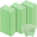 Zhengmy 100 Pieces Sponges Kitchen Compressed Sponges Bulk Natural Dish Sponge Compressed Wood Pulp Cleaning Sponge Without Scratching for Kitchen Bathroom 3.9 x 2.4 x 0.12 Inch (Green)