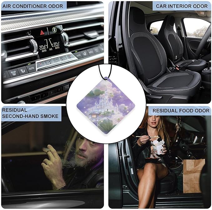 5PCS Car Air Freshener Hanging Personalized Double Sided Up Balloons Car Fresheners Long Lasting New Cars Scents Cute Automotive Freshies for Closets Drawers (tea)