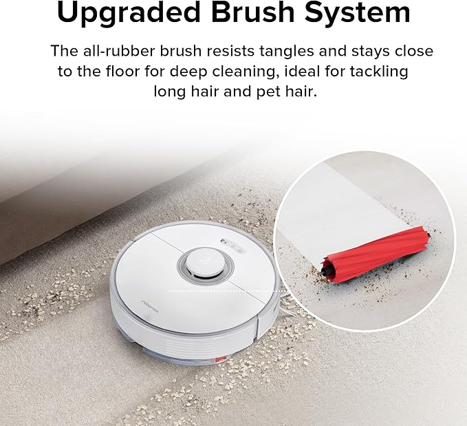 roborock Q7 Max+ Robot Vacuum and Mop with Auto-Empty Dock Pure Hands-Free Cleaning for up to 7 Weeks APP-Controlled Mopping 4200Pa Suction No-Mop&ampNo-Go Zones 180mins Runtime(Renewed)