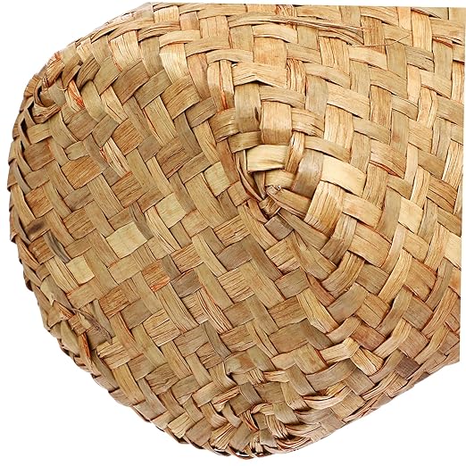 3pcs Wastebasket Trash can Trash Container bin Sundries Container Bathroom Trash can Kitchen Rubbish Bin dust bin Hand Woven Basket Trash Small can Straw Seaweed vase Office