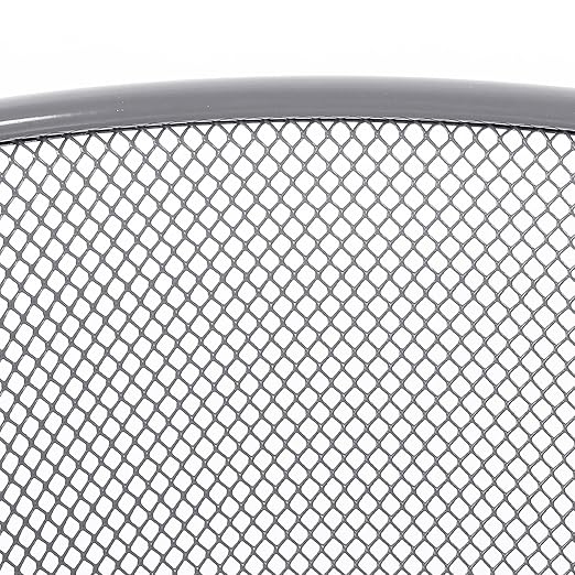 Metal Wastebasket Open Top Mesh Trash Can for Home Office Kitchen Bedroom Rust-Resistant Iron Mesh Bin with Wide Opening for Easy Garbage Disposal Medium Silver Round Recycling