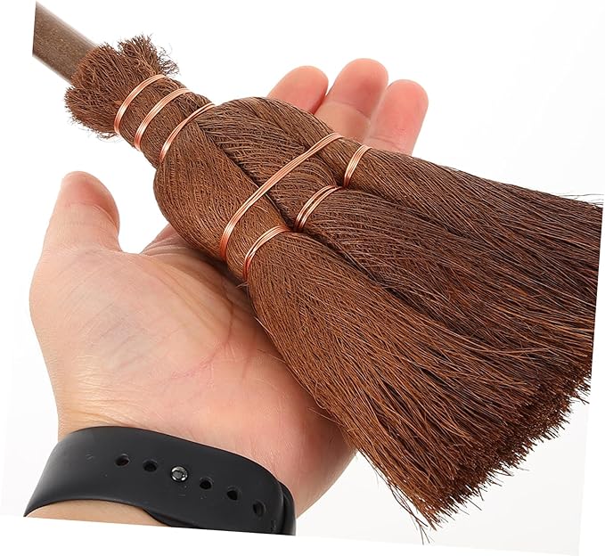 2 Sets Broom and Dustpan Sets for Pet Mini Desktop Cleaning Kit Wooden Handle Brush Pet Litter Shovel Stainless Steel Safe for Hands Cat and Dog Use