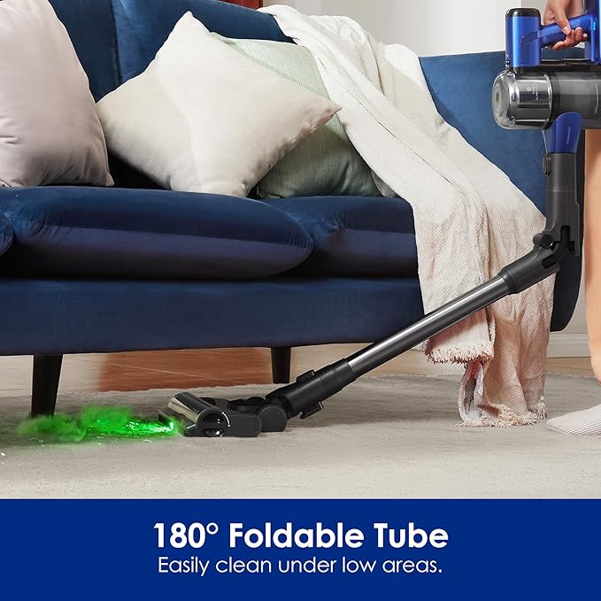 Tineco Pure ONE S50 Pro Cordless Vacuum 150AW Suction 95Min Runtime Anti-Tangle Brush 120° Green Light Easily Tackles Large Debris Stick Vacuum Cleaner for Pet Hair Carpet &amp Hard Floor
