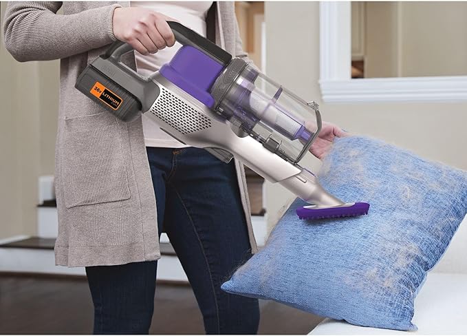 BLACK + DECKER BHFEV362DP-QW Aspirador de escoba 4en1 Power Series Extreme Especial para mascotas con batería externa 36V 2Ah.3 velocidades y 78min de autonomía.