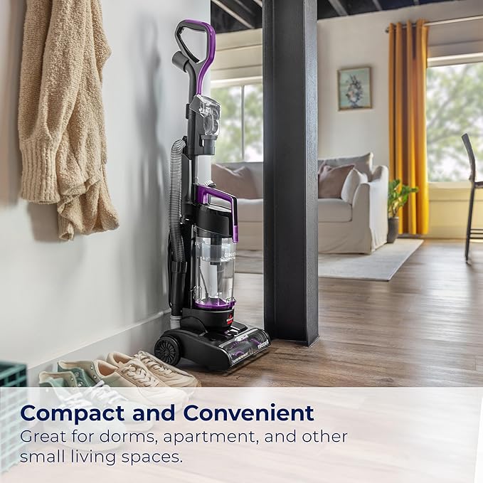 Bissell CleanView Compact Turbo Upright Vacuum with Quick Release Wand Full Size Power Compact Size for Apartments &amp Dorms 3437F