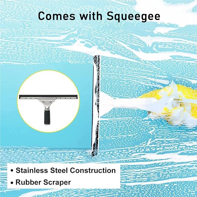 Telescopic Brush Cleaning 3-12M Window Cleaning PoleWindow Cleaner Kit Water/Hose Fed Pole Cleaning Photovoltaic and Solar Panels7M Rod（with Scraper）7.2M/24Ft