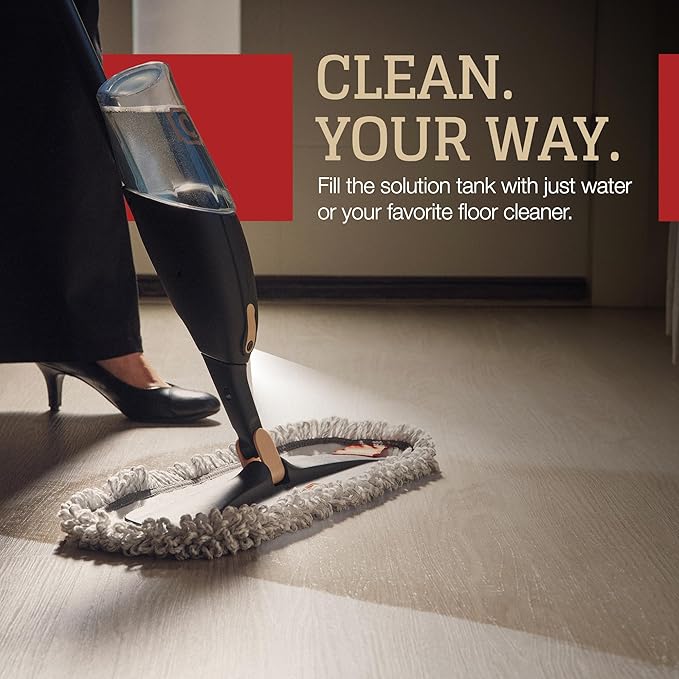 CAMPANELLI Pro Series Spray Mops for Floor Cleaning - Long-Lasting Durable Microfiber Mop with 2 Easy Glide Pads &amp Solution Tank for Hardwood Laminate Tile and Vinyl Floors | 19 Wide