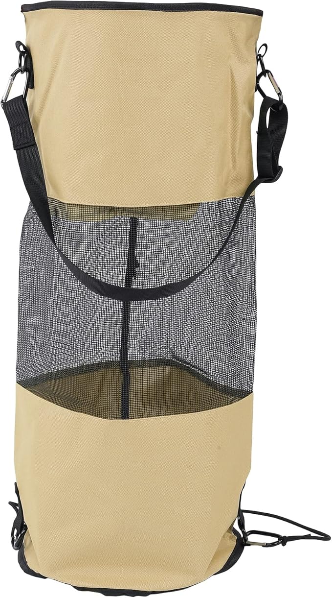 Boat Trash Bags Waterproof Reusable Oxford Cloth 33.1 Inch Height 10.2 Inch Diameter - Portable Mesh Design Lightweight and Durable Ideal for Outdoor and Marine Use