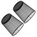 VOSAREA 2pcs Simple Style Metal Trash Container Round Wastebasket for Home Supplies