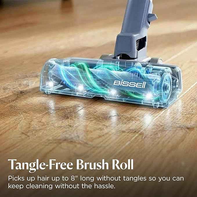 Bissell PowerClean Corded Stick Vacuum Tangle-Free Brush Roll Self-Standing HEPA Filtration Crevice &amp Upholstery Tools Included 4214K