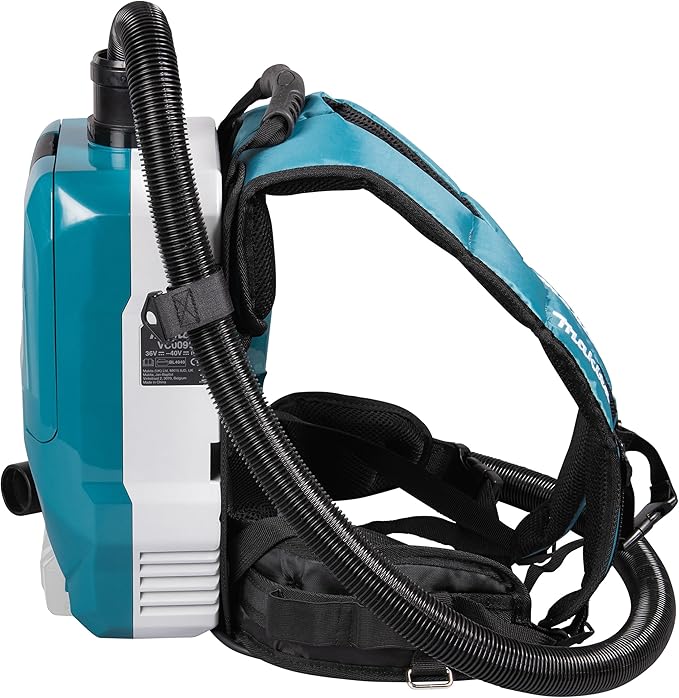 Makita VC009GZ01 Backpack Vacuum Cleaner 40 V max. with AWS (without Battery Without Charger) Petrol/Black