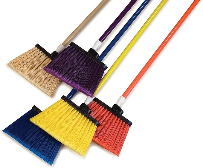 SPARTA Spectrum Duo-Sweep Flagged Bristle Angle Broom with Handle 56 - Brown
