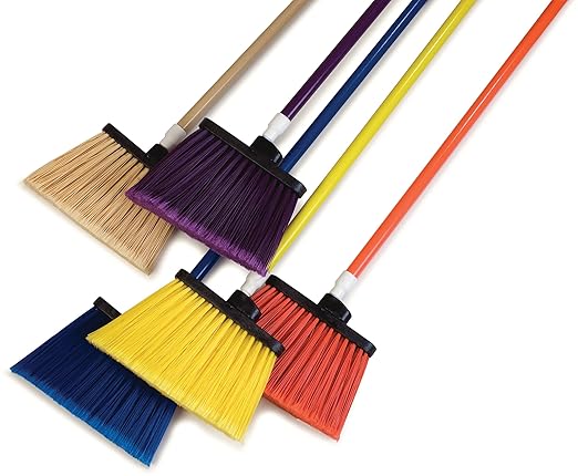 SPARTA Spectrum Duo-Sweep Unflagged Bristle Angle Broom with Handle 56 - Yellow