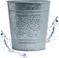 Autumn Alley Farmhouse Bathroom Trash Can Garbage Can Round Open Top Garbage Basket Bin for Home Office Rustic Trash Can Cute Decorative Wastebasket Rustic Bathroom Decor Galvanized