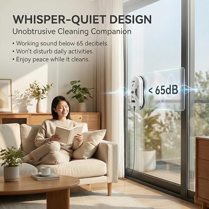 Automatic Window Cleaning Robot Window Cleaner Robot Auto Dual Spray 2026 Model Robot Limpia Vidrios AI Path Planning 3000Pa Suction Remote Control Edge Detection for Streak-Free Glass - SS1