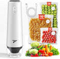 Vacuum sealer for food Chef’s Design to Preserve Freshness Compact Handheld Vacuum Sealer with 30 Reusable Bags Professional-Grade for Food Storage Savers Pebble