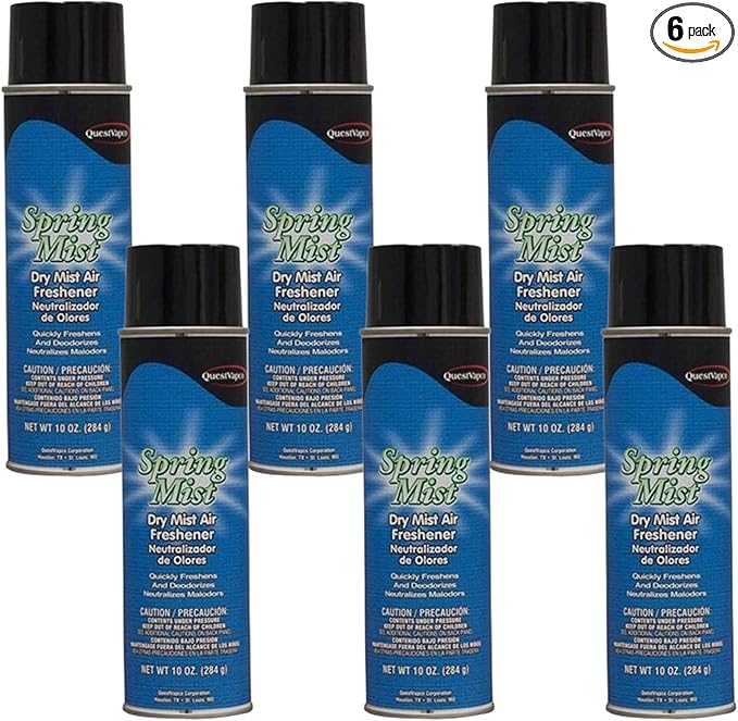 Quest 3340 SPRING MIST Dry Air Freshener (6 Pack)