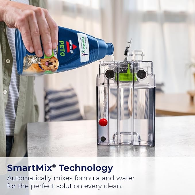 BISSELL® Little Green® Max Pet SmartMix Portable Carpet and Upholstery Deep Cleaner Car/Auto Detailer with SmartMix Technology Self-Cleaning Tough Stain Tool and Pet Hair Removal Tool 38572