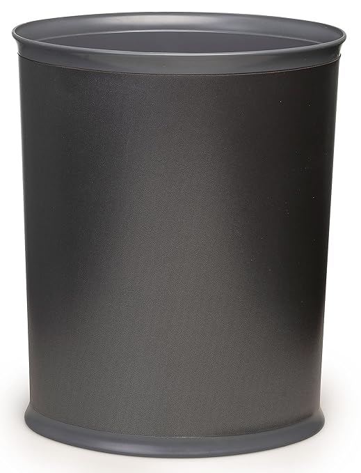 Stephanie Imports Made in USA Silver Platinum 5-Gallon Sleek and Stylish Vinyl Waste Basket (10.25” X 12.5”)