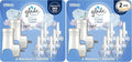 Glade PlugIns Air Freshener Starter KitScented and Essential Oils for Home and BathroomClean Linen4.02 Fl Oz2 Warmers-and 6 Refills(Pack of 2)