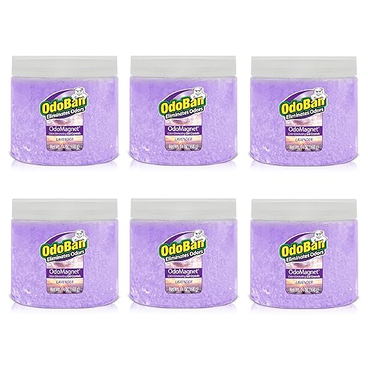 OdoBan OdoMagnet Odor Eliminator Gel Crystals 14 Ounce 6-Pack Lavender Scent