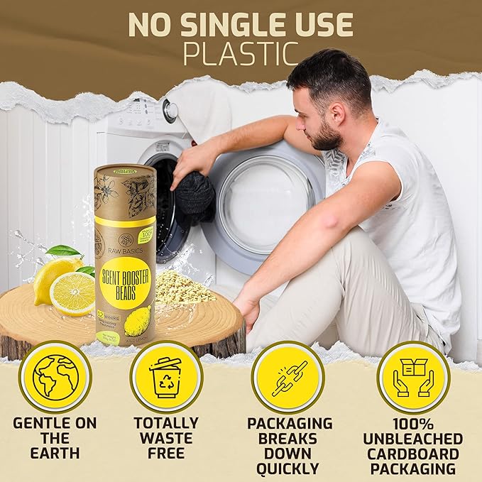 Scent Boosters for Washer Wild Lemon Aroma and Dryer Sheets 80 Bulk Loads