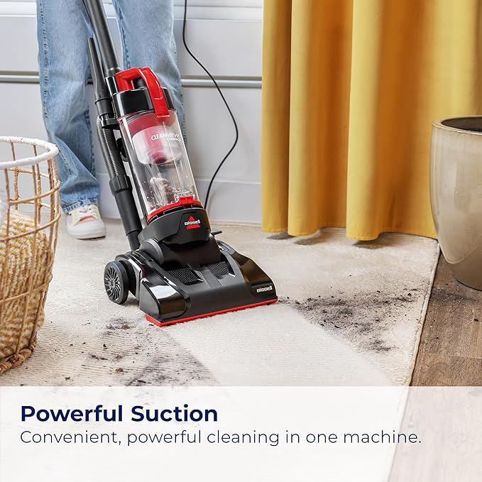 Bissell CleanView Compact Upright Vacuum Fits in Dorm Rooms &amp Apartments Lightweight with Powerful Suction and Removable Extension Wand 3508