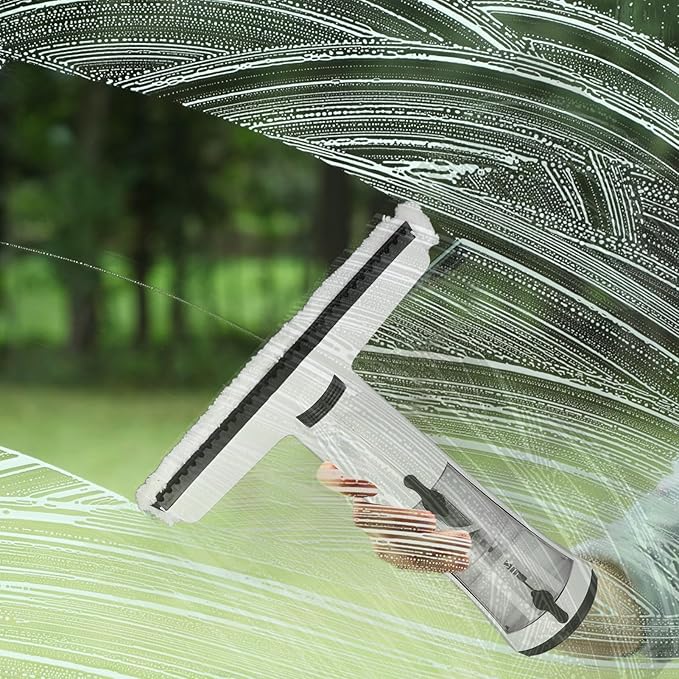 Electric Window Squeegee Glass Cleaner Tool 3 in 1 Mirror Window Cleaner Squeegee Kit with Spray Cordless Electric Window Vacuum for Windows Tiles Glass Mirror