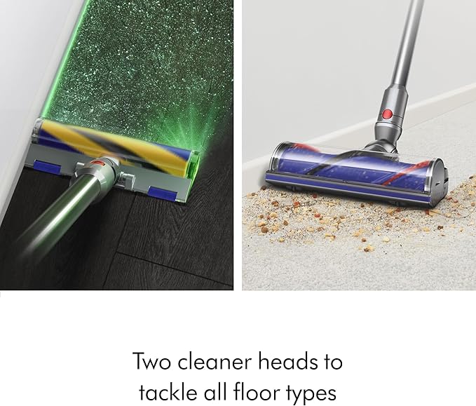 Dyson V12 Detect Slim Cordless Vacuum CleanerYellow/Iron (Renewed) Large