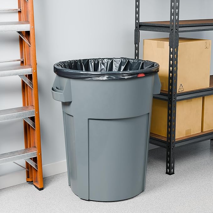 STAPLES PERK Black Kitchen Trash Bags 33 Gallon Garbage Can Liners Drawstring Closure Great for Home Office Classroom 30-Pack
