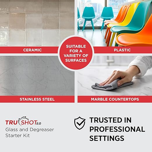 SC Johnson Professional TruShot 2.0 Multi-Surface Glass &amp Degreaser Mobile Dispensing System Starter Pack 1 Trigger Dispenser 2 Cleaning Concentrate Cartridges for Professional Use