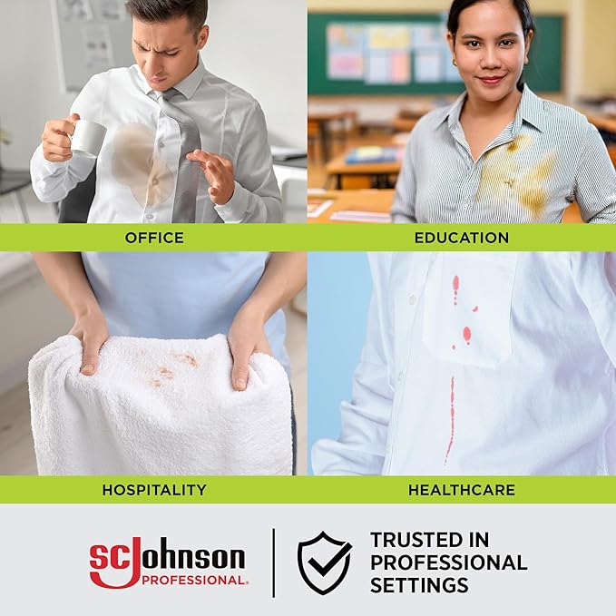 SC Johnson Professional Shout Active Enzyme Laundry Stain Remover Spray 22 fl oz Pack of 8