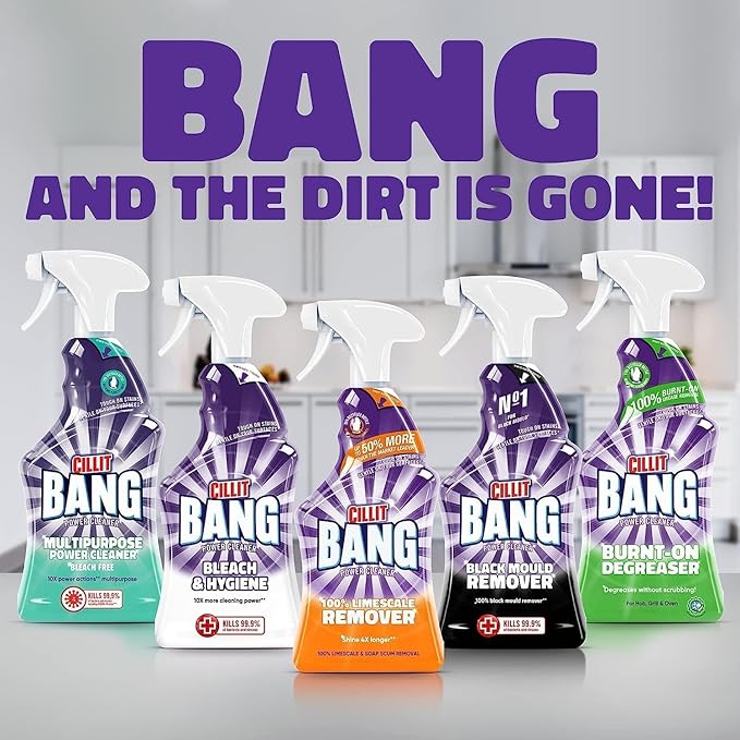 Cillit Bang Burnt On Degreaser l Removes Food Stains Dirt &amp Grease l Size: 750ml (1 x 750ml)