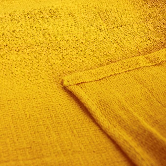 Arkwright Microfiber Huck Towels Pack of 12 Lint Free Surgical Cleaning Cloths for Glass Windows Auto Detailing and Professional Use 16 x 26 in Yellow