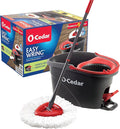 O-Cedar EasyWring Microfiber Spin Mop Bucket Floor Cleaning System Red Gray Standard