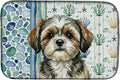 Caroline's Treasures Brindle Shih Tzu Coastal Sea Glass Dish Drying Mat Absorbent Dish Drying Mat Pad for Kitchen Counter Dish Drainer Mat for Countertop 14 x 21 Multicolor